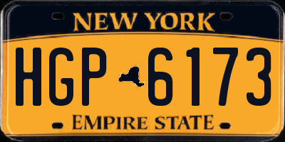 NY license plate HGP6173