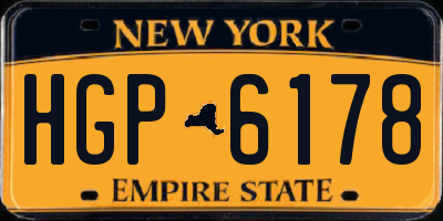 NY license plate HGP6178