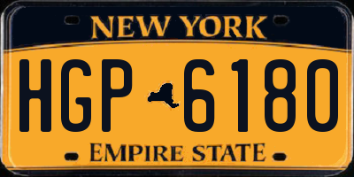 NY license plate HGP6180