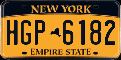 NY license plate HGP6182