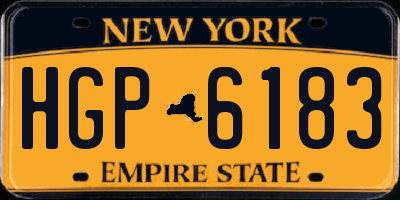 NY license plate HGP6183