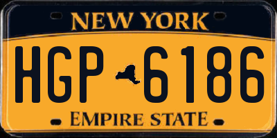 NY license plate HGP6186