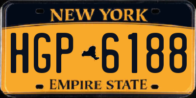 NY license plate HGP6188