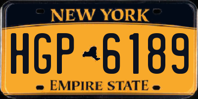 NY license plate HGP6189