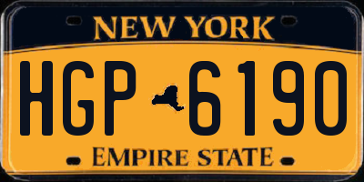 NY license plate HGP6190