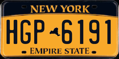 NY license plate HGP6191