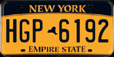NY license plate HGP6192