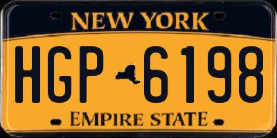 NY license plate HGP6198