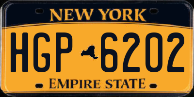 NY license plate HGP6202
