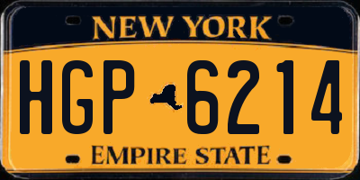 NY license plate HGP6214