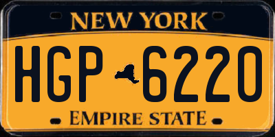 NY license plate HGP6220