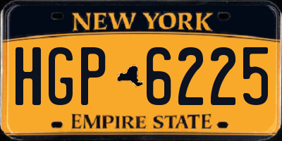 NY license plate HGP6225