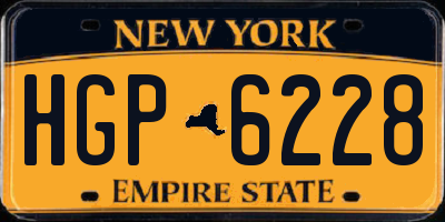 NY license plate HGP6228