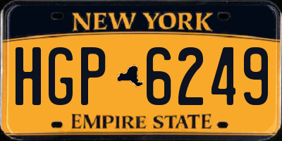NY license plate HGP6249