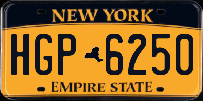 NY license plate HGP6250