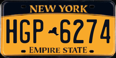 NY license plate HGP6274