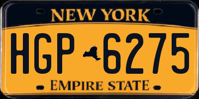 NY license plate HGP6275