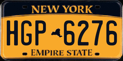 NY license plate HGP6276