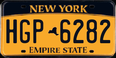 NY license plate HGP6282