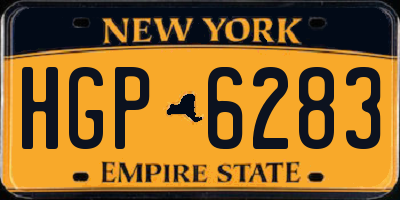 NY license plate HGP6283