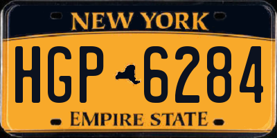 NY license plate HGP6284