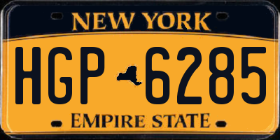 NY license plate HGP6285