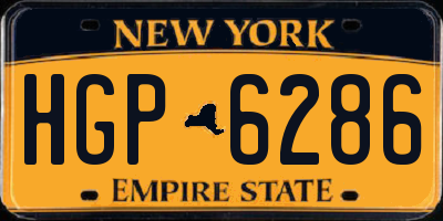 NY license plate HGP6286