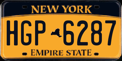 NY license plate HGP6287