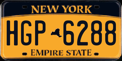 NY license plate HGP6288