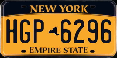 NY license plate HGP6296