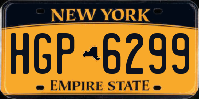 NY license plate HGP6299