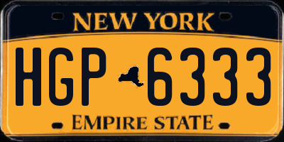 NY license plate HGP6333