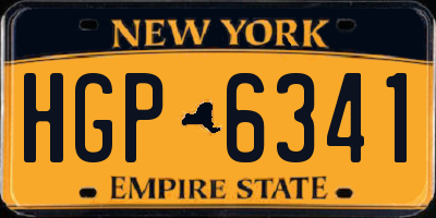 NY license plate HGP6341