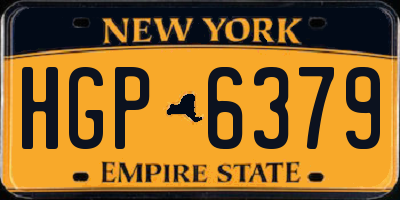 NY license plate HGP6379