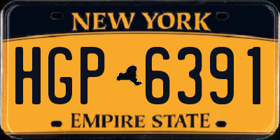 NY license plate HGP6391