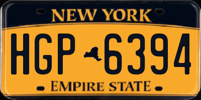 NY license plate HGP6394