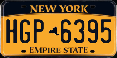 NY license plate HGP6395