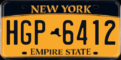 NY license plate HGP6412