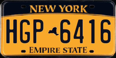 NY license plate HGP6416