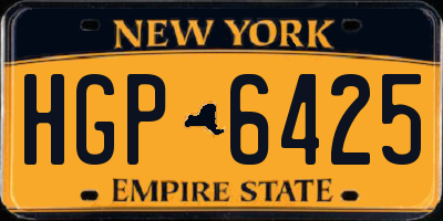 NY license plate HGP6425