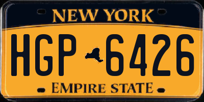 NY license plate HGP6426
