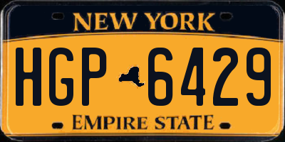 NY license plate HGP6429