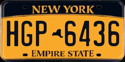 NY license plate HGP6436