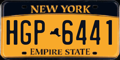 NY license plate HGP6441