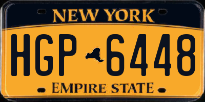 NY license plate HGP6448