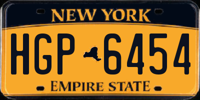 NY license plate HGP6454