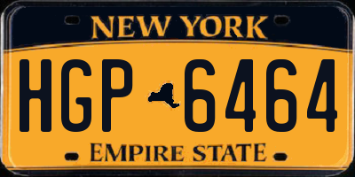 NY license plate HGP6464