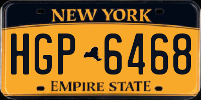 NY license plate HGP6468