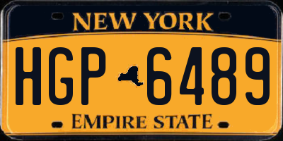 NY license plate HGP6489