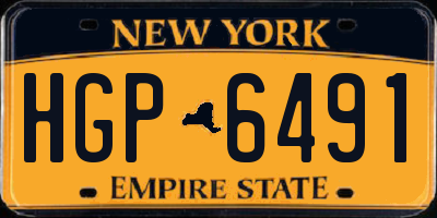 NY license plate HGP6491